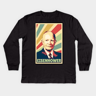 Dwight D. Eisenhower Vintage Colors Kids Long Sleeve T-Shirt